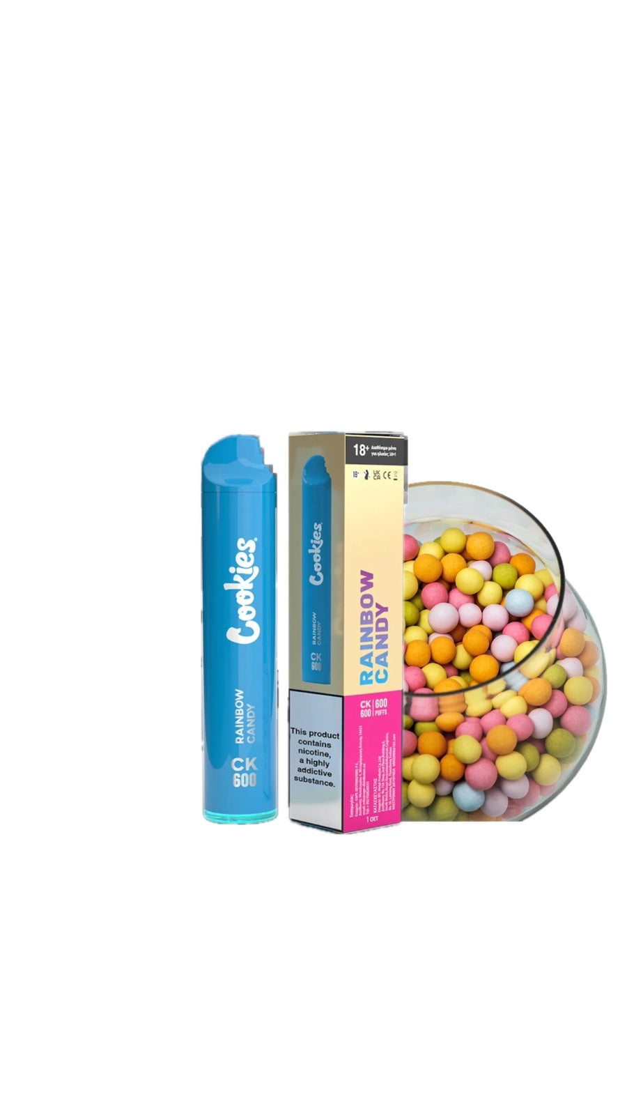 Puff Cookies Rainbow Candy - 600 puffs
